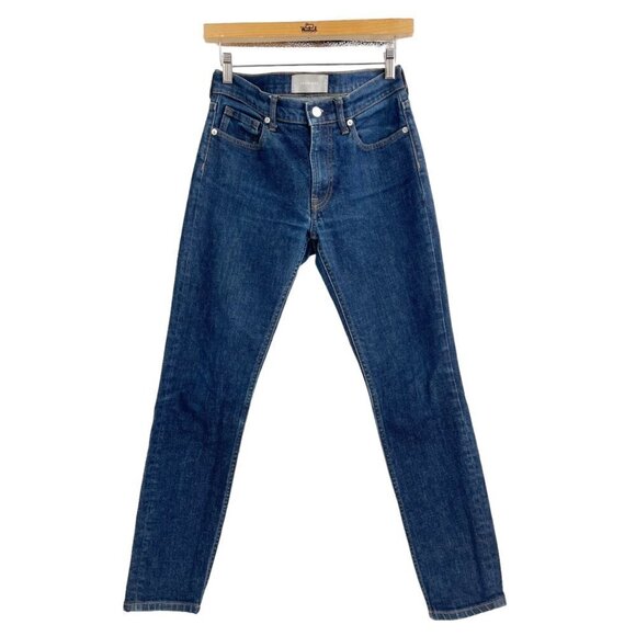 Everlane Denim - Everlane Mid Rise Dark Wash Skinny Jeans Womens Size 27 Regular Stretch Denim
